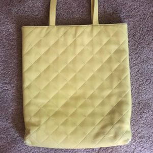 Hartmann Yellow Leather Quilted Tote